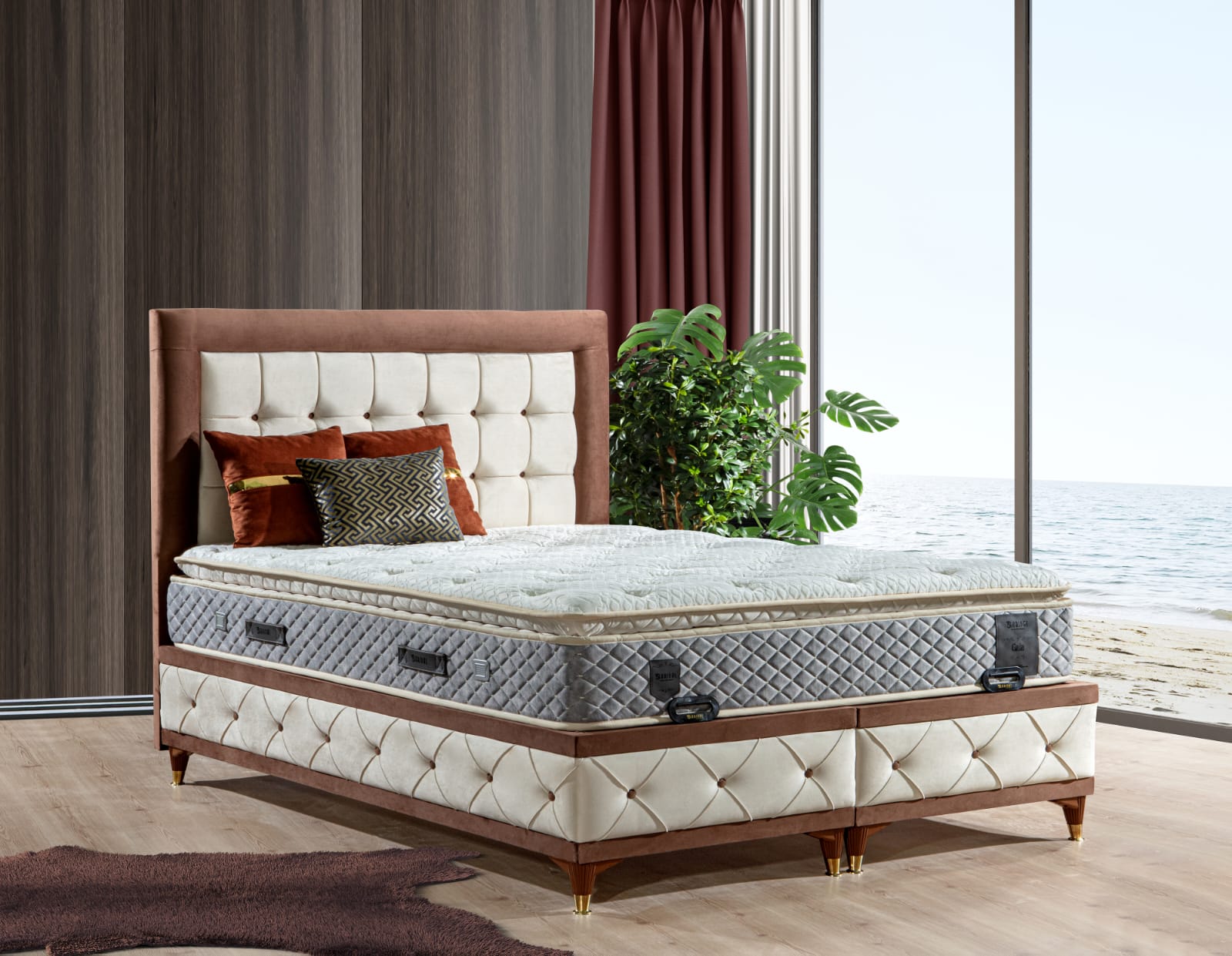 Gala Boxpringbett mit Stauraum und Matratze