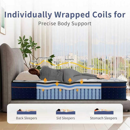 Mozondo Matratze  Hybrid- Taschenfederkernmatratze 90x200cm