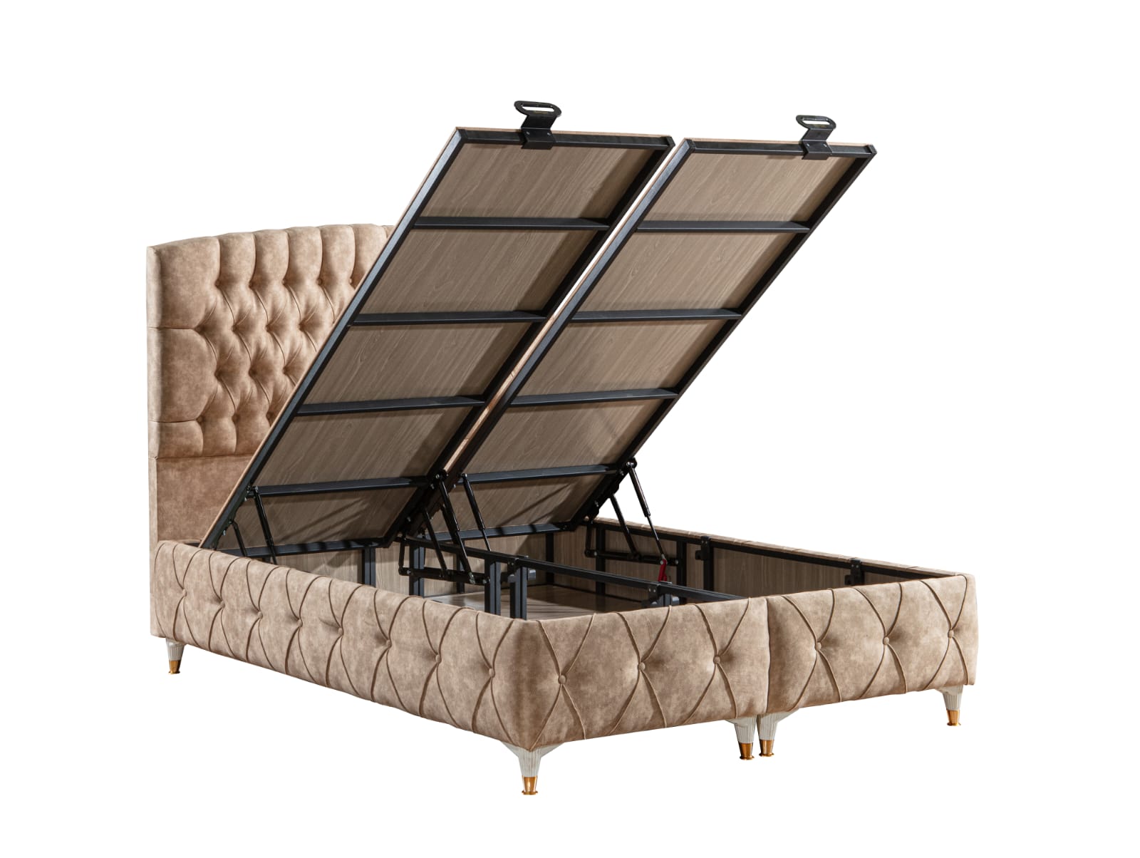 Sude Boxspringbett mit Stauraum und Matratze